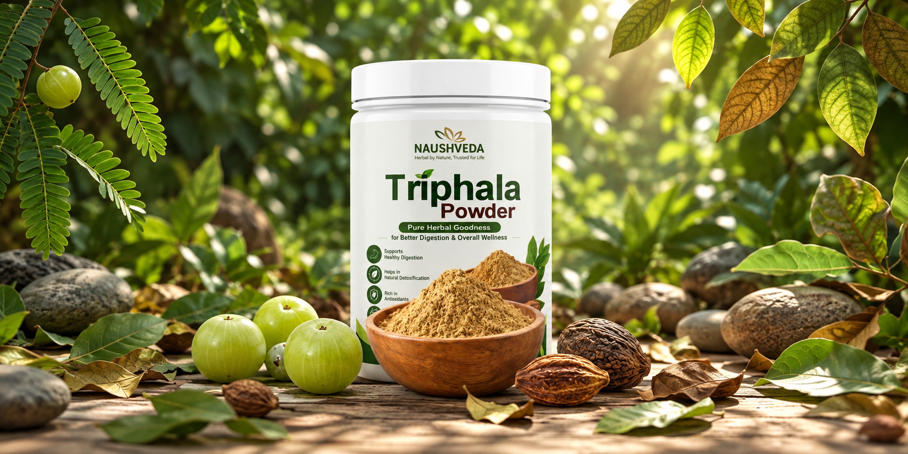 Triphala Harvest Naushveda Pure Organic Triphala Churna Harvest